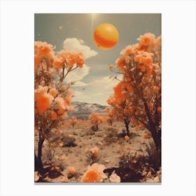 Orange Trees In The Desert Cosmic Stardust 1 Canvas Print
