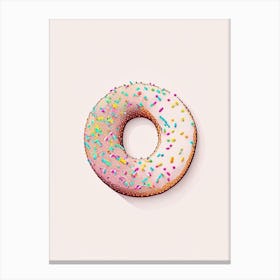 Sprinkles Donut Abstract Line Drawing 3 Canvas Print