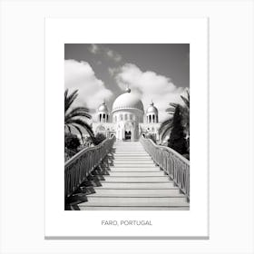 Poster Of Haifa, Israel, Photography In Black And White 1 Canvas Print