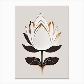 American Lotus Retro Minimal 1 Canvas Print