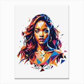 Doja Cat 03 Portrait Music Icon Style WPAP Pop Art Canvas Print