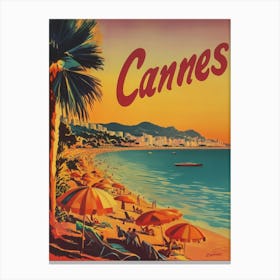 Aihrgdesign A Mid Century Modern Travel Poster For Cannes Sho F2c4a5d3 2813 4017 838a 45286c9fa379 1 Canvas Print