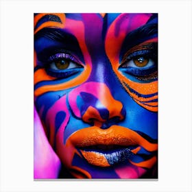 Face Painting 1 Canvas Print