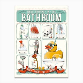 Bathroom Objects Using The Bathroom Canvas Print