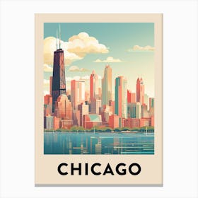 Chicago Travel Poster 10 Canvas Print