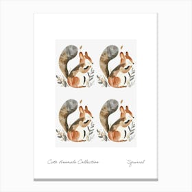 Cute Animals Collection Squirrel 4 Canvas Print