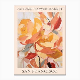 Autumn Flower Market Poster San Francisco 2 Canvas Print