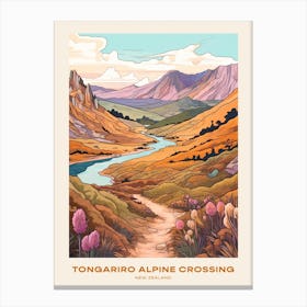Tongariro Alpine Crossing New Zealand 2 Hike Poster Canvas Print