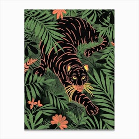 Tiger In The Jungle 4 Canvas Print