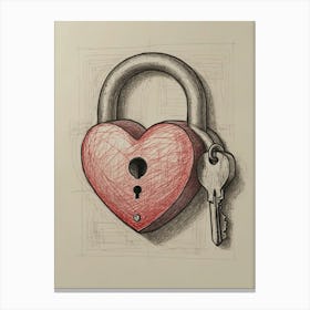 Heart Lock 4 Canvas Print