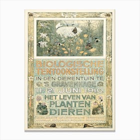 Poster Of The Biological Exhibition (1910), Theo Van Hoytema Canvas Print