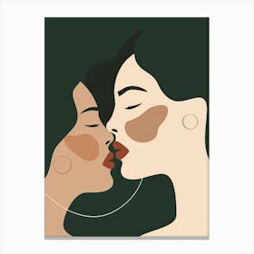 Two Women Kissing 8 Canvas Print