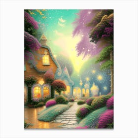 Fairytale Village and House Canvas Print