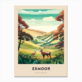 Devon Vintage Travel Poster Exmoor 3 Canvas Print