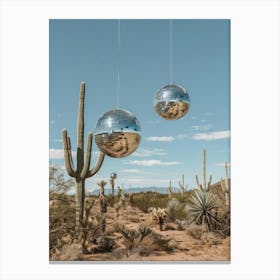 Mirror Balls In The Desert Canvas Print