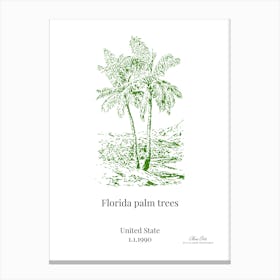 Florida Palm Trees 6 Canvas Print