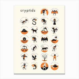 Cryptids A Z Canvas Print