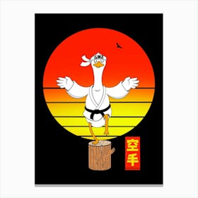 Karate Duck Canvas Print