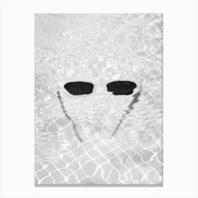 Sunglasses in Pool B&W_2655160 Canvas Print