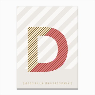 D Typeface Alphabet Canvas Print