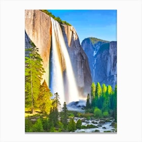 Yosemite Falls, United States Majestic, Beautiful & Classic (3) Canvas Print