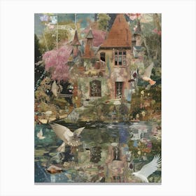 Monet Pond Fairies Scrapbook Collage 8 Canvas Print