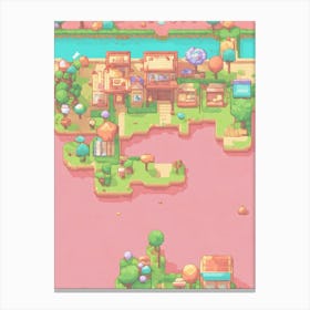 Pixel Art Wall Art For Living Room 9 Canvas Print