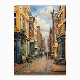 1.Streets of Amsterdam, Van Gogh, frescoes. Canvas Print