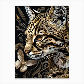 Lynx Illustration 2 Canvas Print