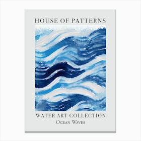House Of Patterns Ocean Waves Water 17 Canvas Print
