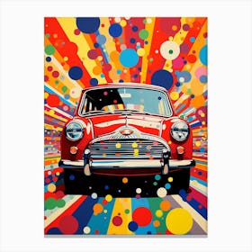 Classic Cars Dots 2 Canvas Print