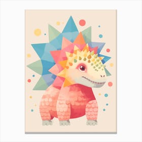 Colourful Dinosaur Stegosaurus 1 Canvas Print