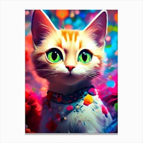 Cat With Green Eyes Canvas Print