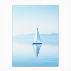 Sailboat On Calm Water Canvas Print