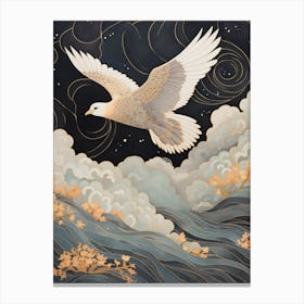 Pigeon 1 Gold Detail Painting Canvas Print