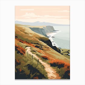 South West Coast Path England 4 Hiking Trail Landscape Canvas Print