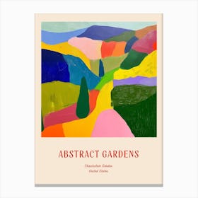 Colourful Gardens Chanticleer Garden Usa 1 Red Poster Canvas Print