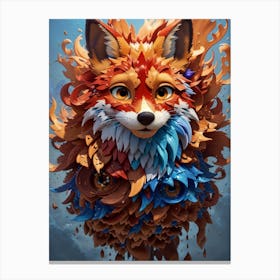 Abstract Fox Canvas Print