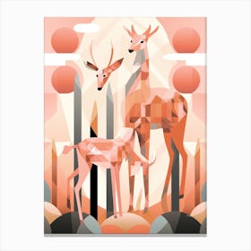 Abstract Geometric Animals 1 Canvas Print