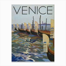 Venice Italy Vintage Travel Poster Canvas Print