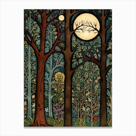 William Morris Moonlight In The Woods 61 Canvas Print