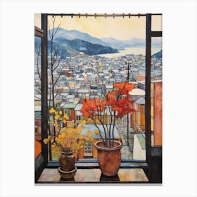 Winter Cityscape Hakone Japan Canvas Print