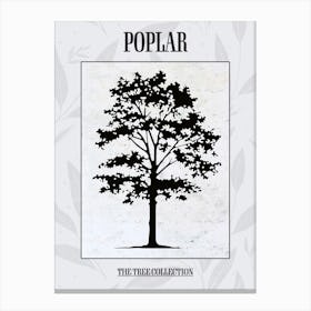 Poplar Tree Simple Geometric Nature Stencil 2 Poster Canvas Print