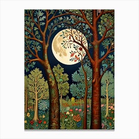 William Morris Moonlight In The Forest 51 Canvas Print