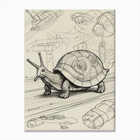 Snail Sketch Canvas Print