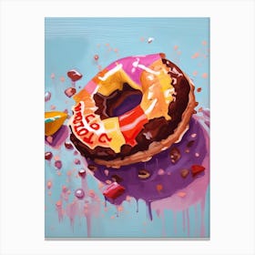 A Doughnut Oil Painting 1 Canvas Print