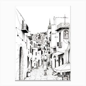 Street In Sicily Canvas Print