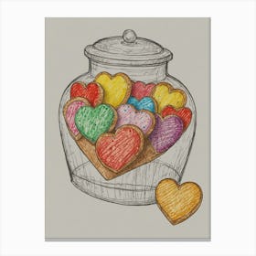Heart Shaped Cookies Canvas Print