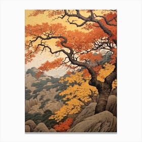 Katsura 1 Vintage Autumn Tree Print  Canvas Print