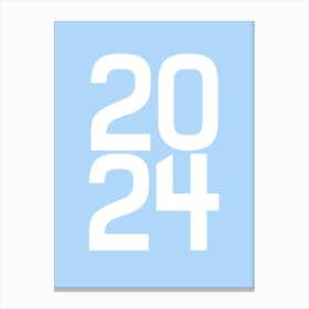Year 2024 Blue Baby Birth Canvas Print